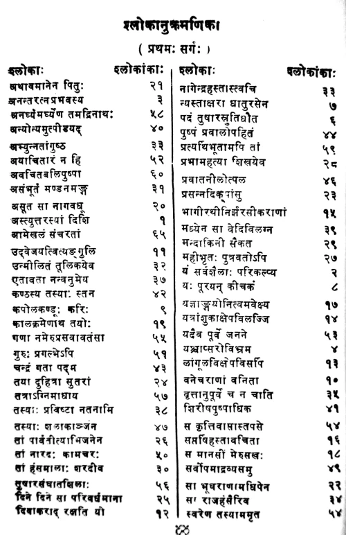 Kumarasambhava (Kavya) 1-5 sarga